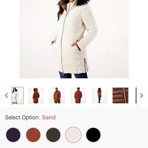 Nudge winter coat large sand color